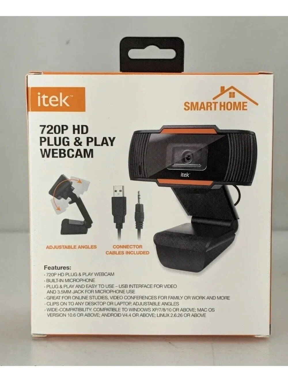 HD 720P Webcam USB w/Mic Plug Play PC Mac Laptop Camera Video Streaming [COPY]